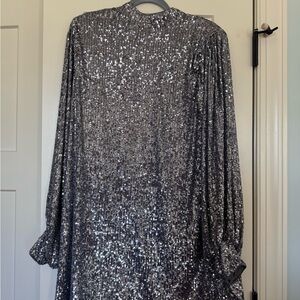 Dress Forum Shimmering Gray Sequin Dress
